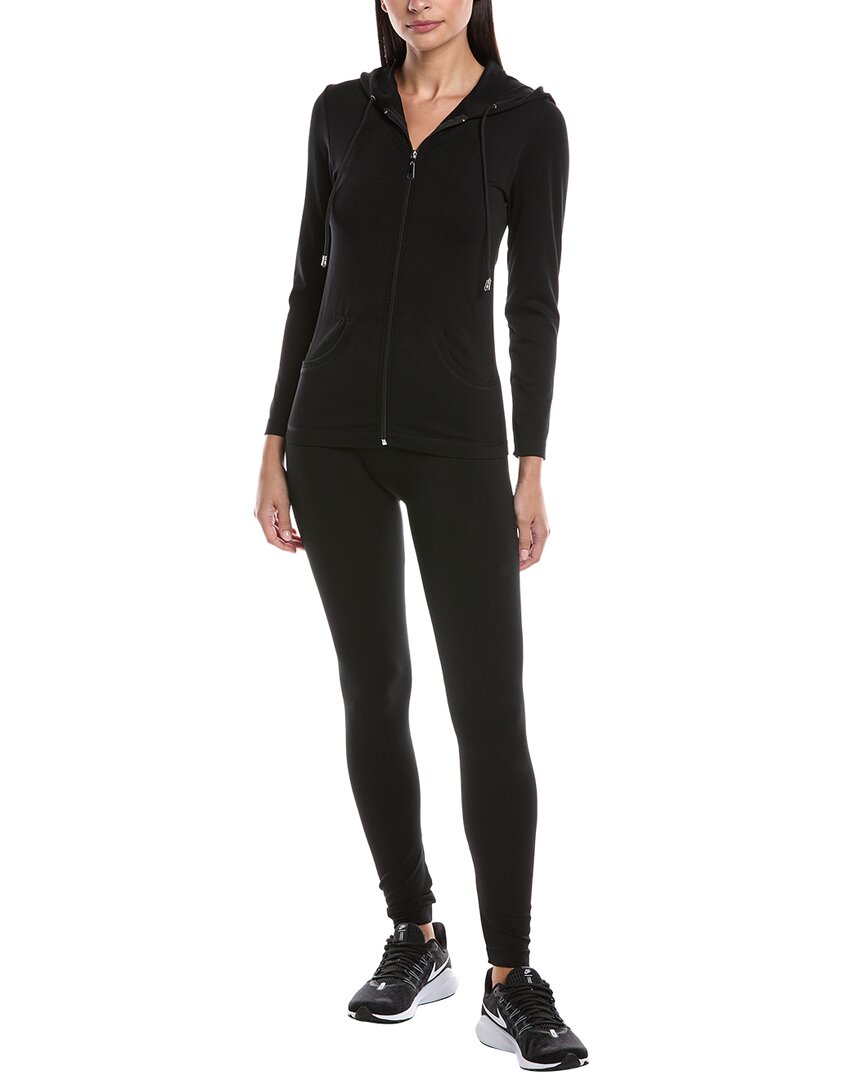 Marion 2pc Zip Hoodie & Legging Set In Black