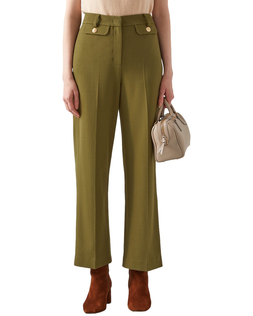 Lk Bennett Billie Trousers In Green