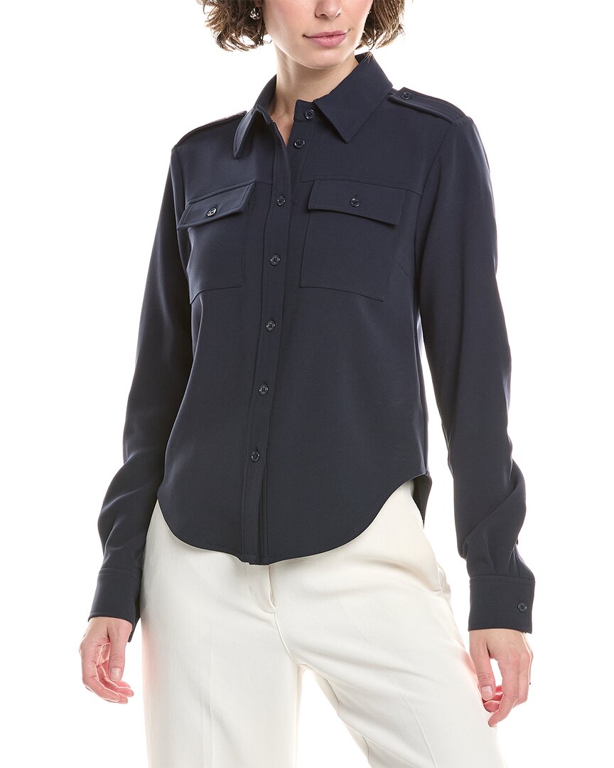 Michael Michael Kors Fitted Army Shirt In Blue