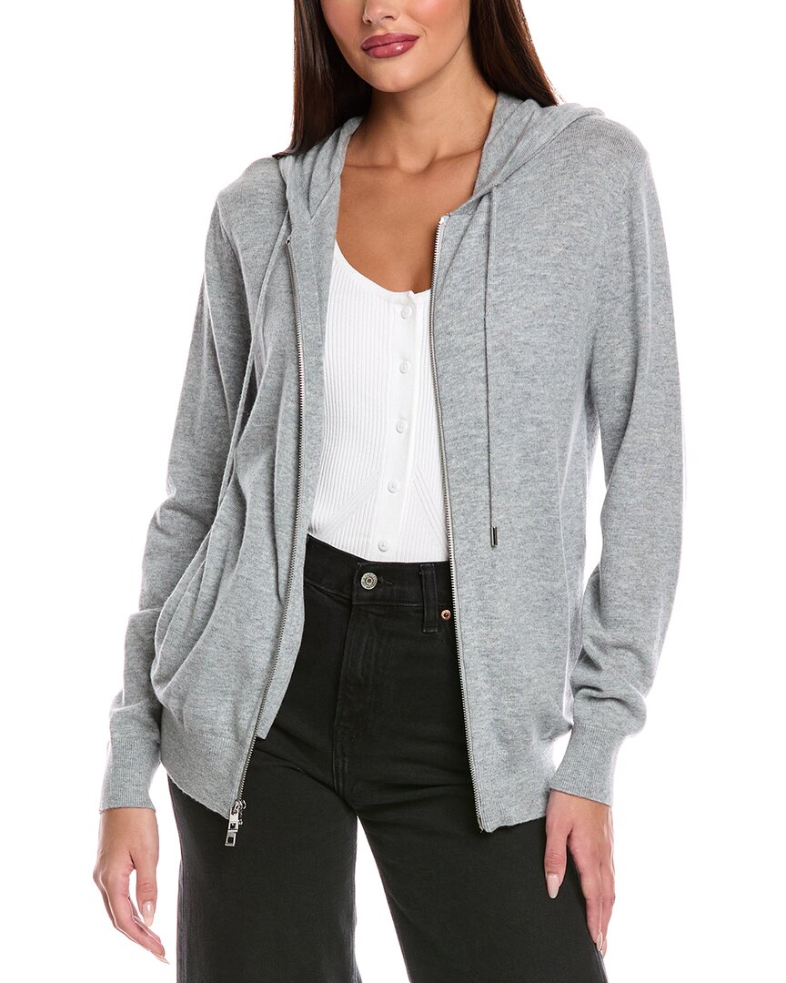 Michael Michael Kors Unisex Wool & Cashmere-blend Hoodie In Gray