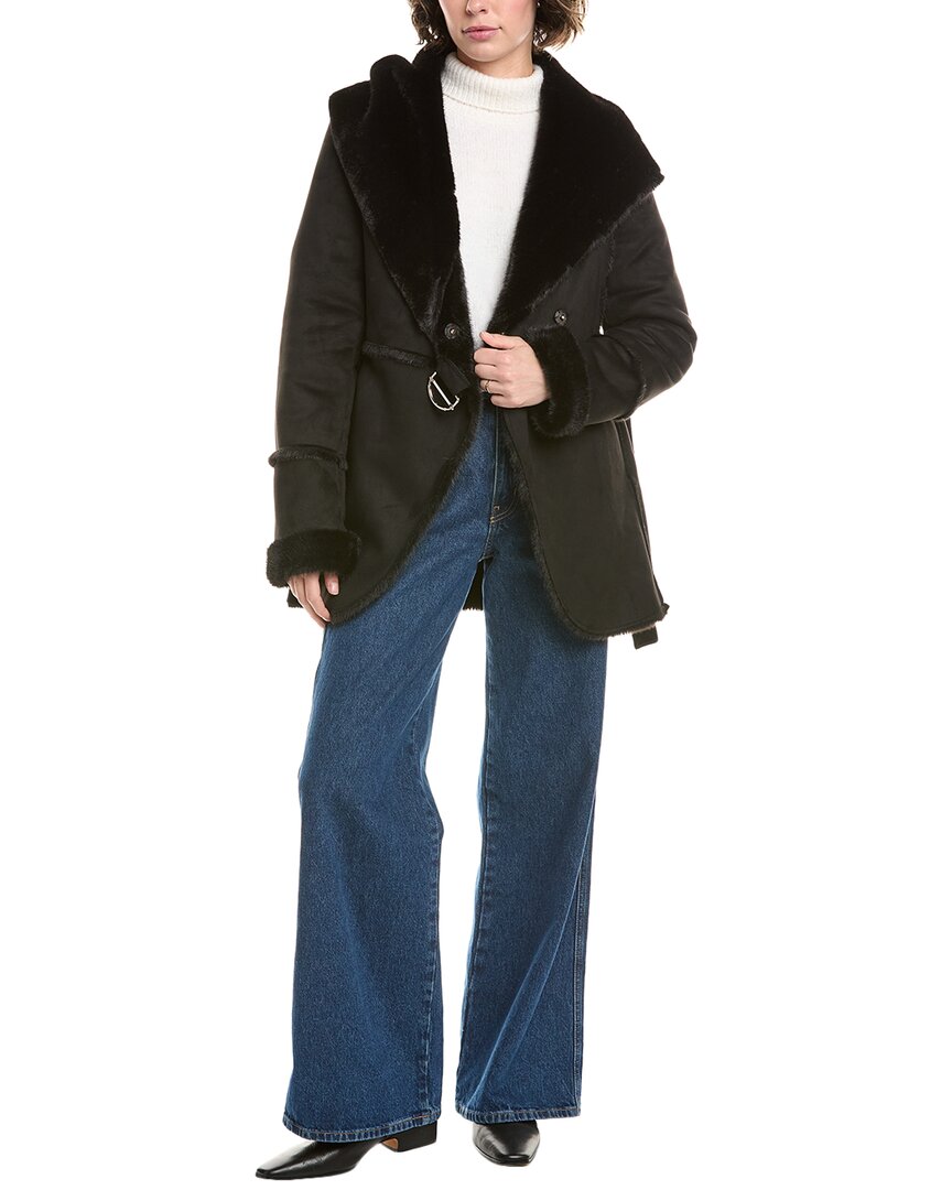 Via Spiga Hooded Jacket In Black