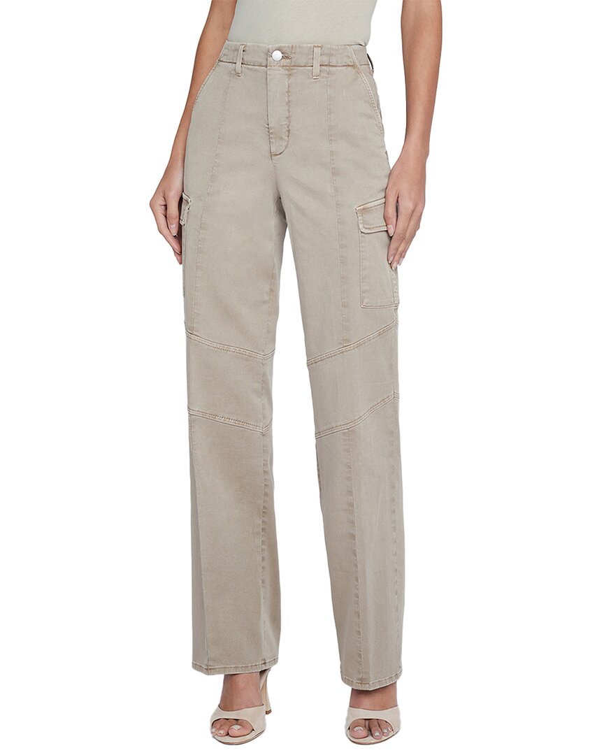 L Agence L'agence Brooklyn Wide Leg Utility Jeans In Neutral