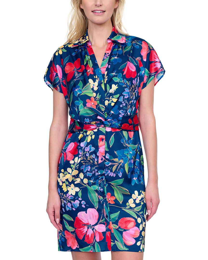Gottex Garden Dream Button-down Shirt Dress Cover-up In Multi