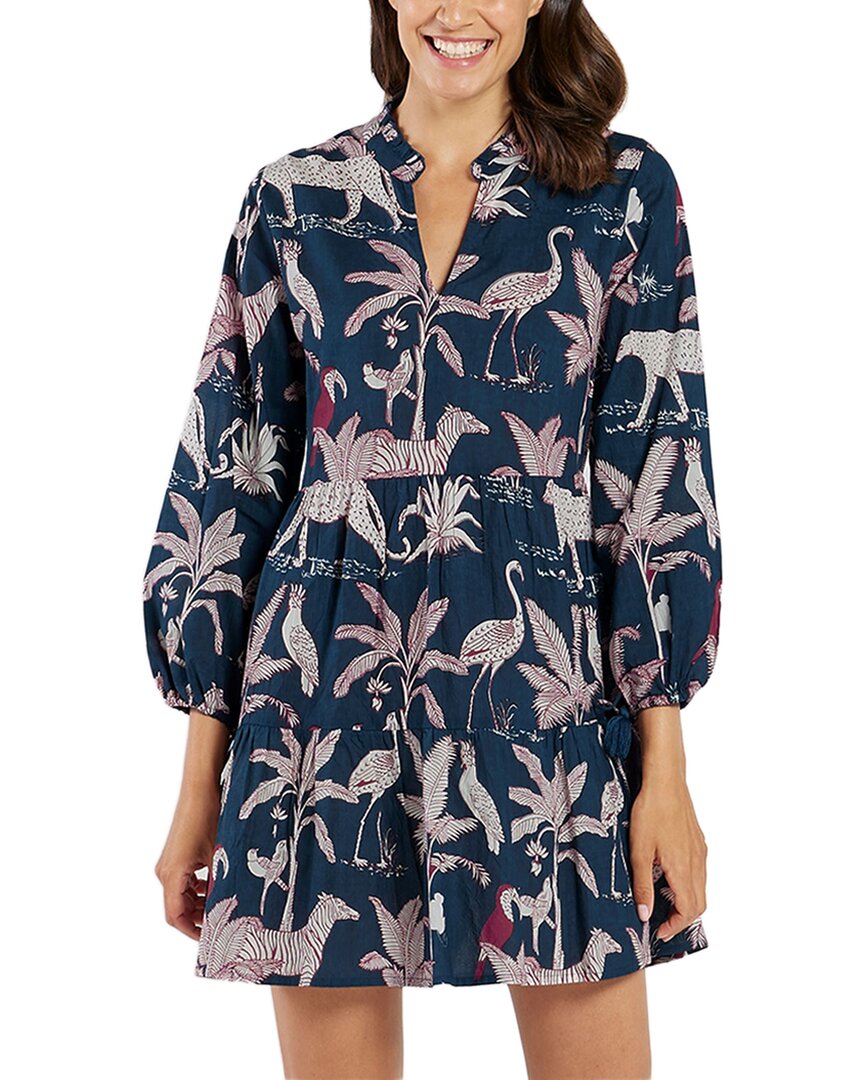 Jude Connally Monaco Tiered Dress In Blue
