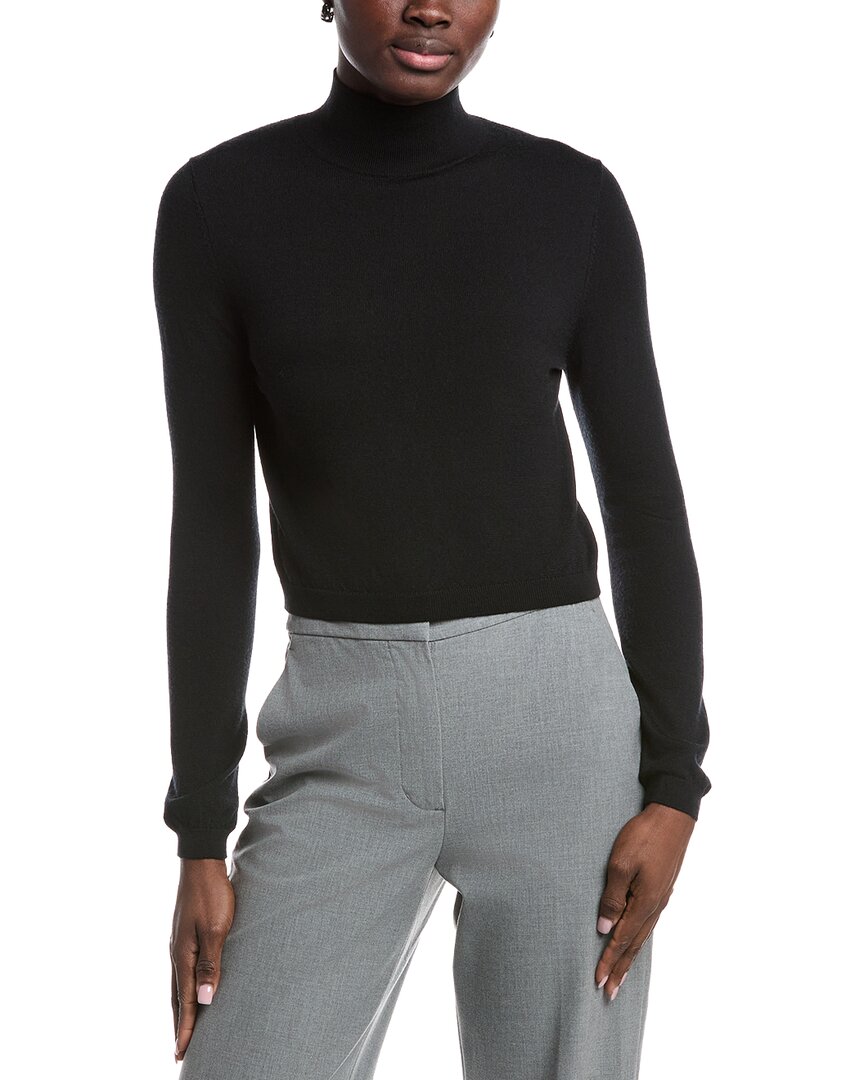 Kenneth Cole Cropped Wool Sweater In Black