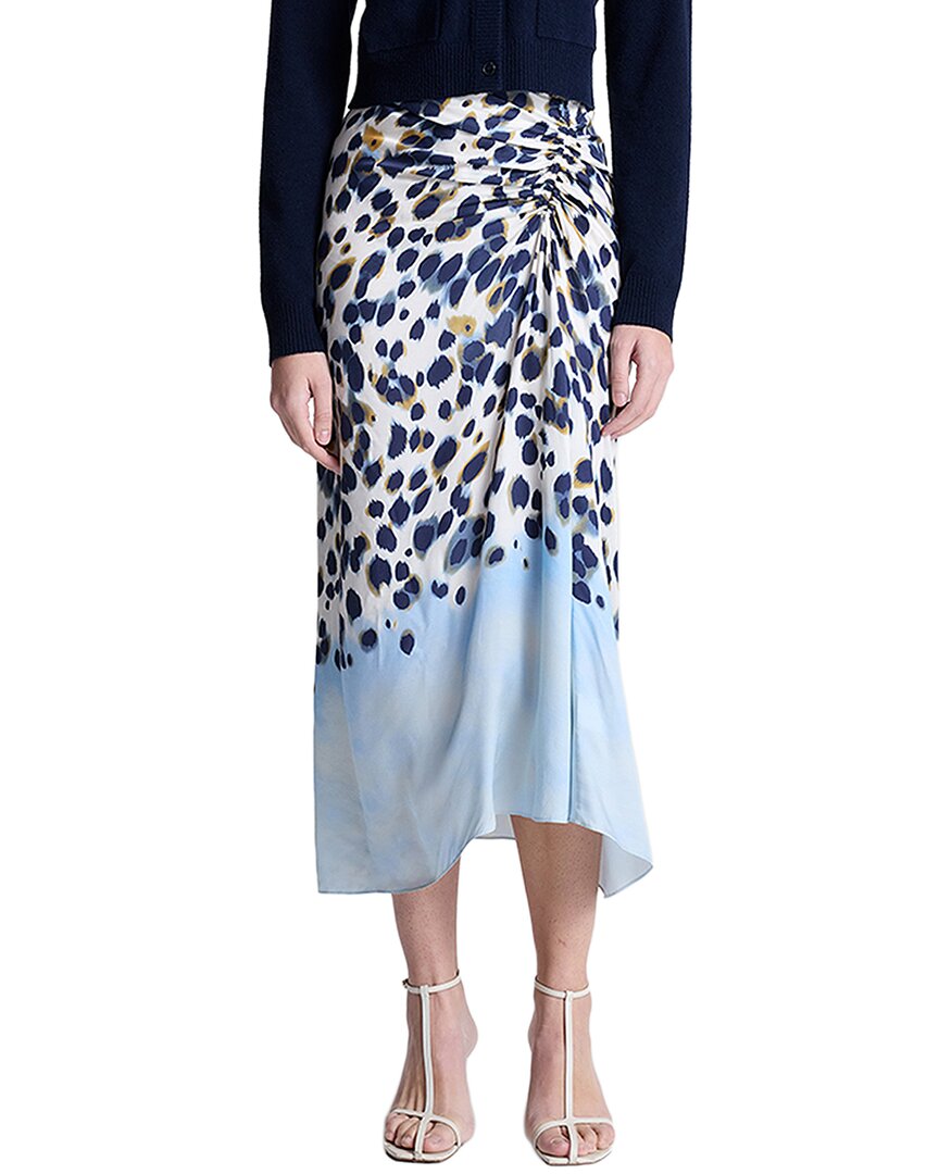 A.l.c Grace High-rise Mid-length Skirt In Blue In Blue