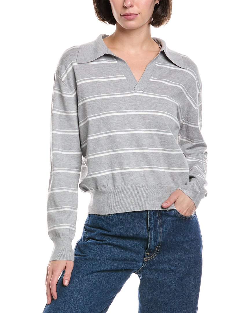 Rd Style Bodil Johnny Neck Pullover In Gray