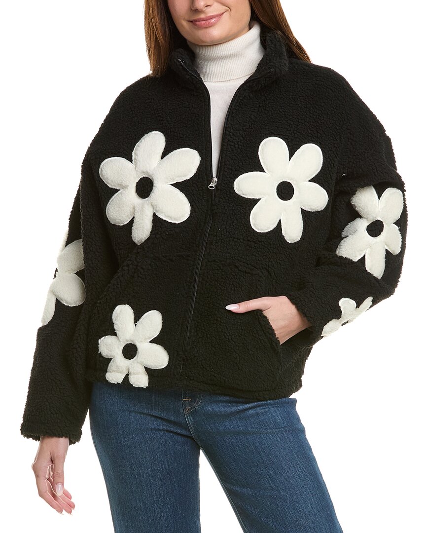 Rd Style Morisa Mock Fleece Jacket In Black