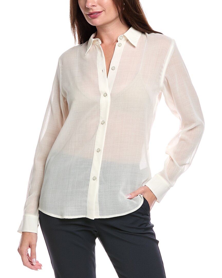 Helmut Lang Wool-blend Shirt In White