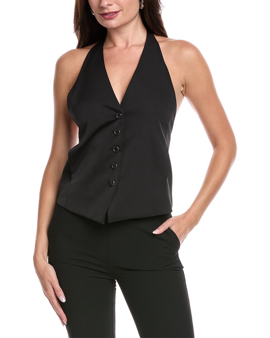 Helmut Lang Halter Vest Espresso In Black