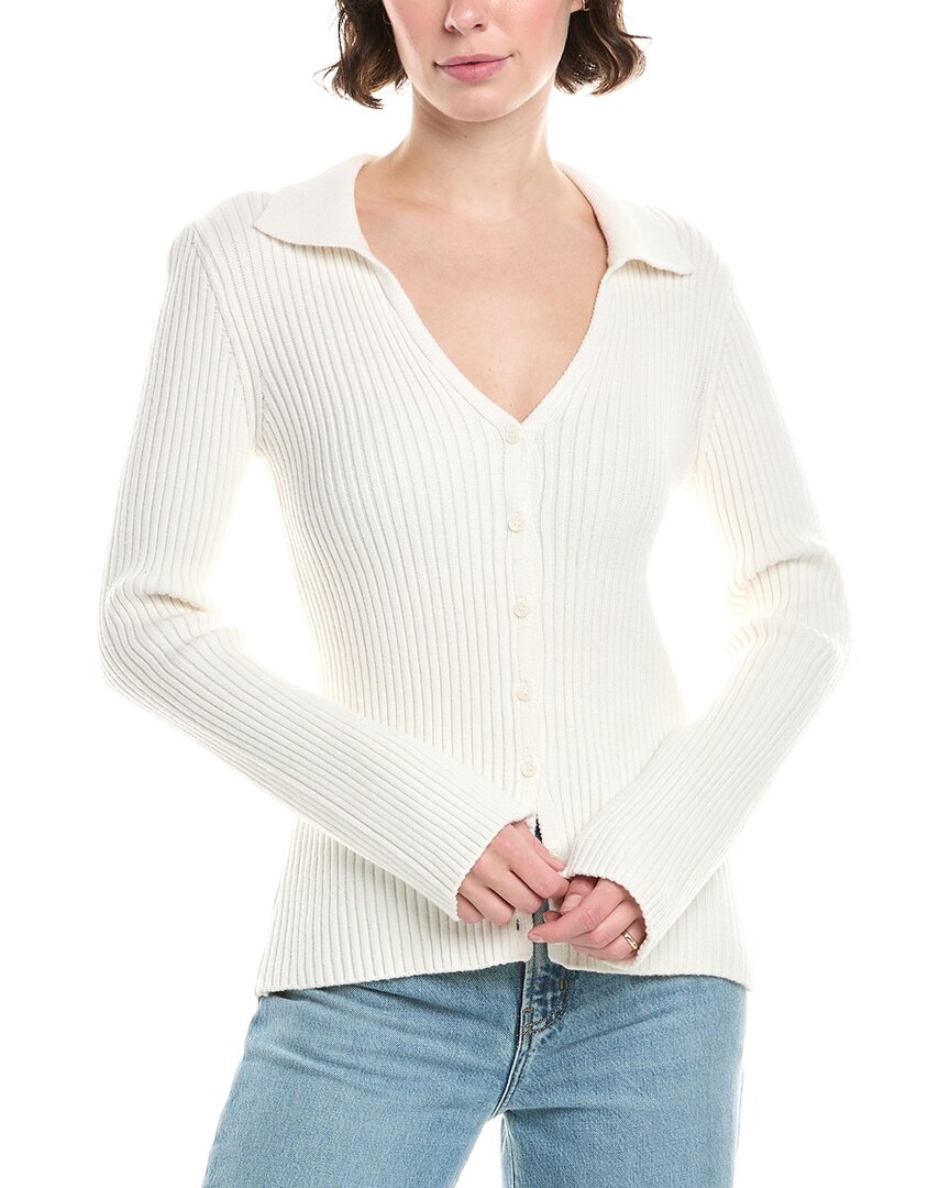 Z Supply Rina Button-up Sweater In White