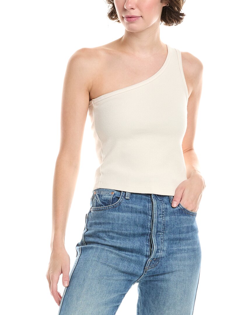 Perfectwhitetee Call Me One Shoulder Tank In White