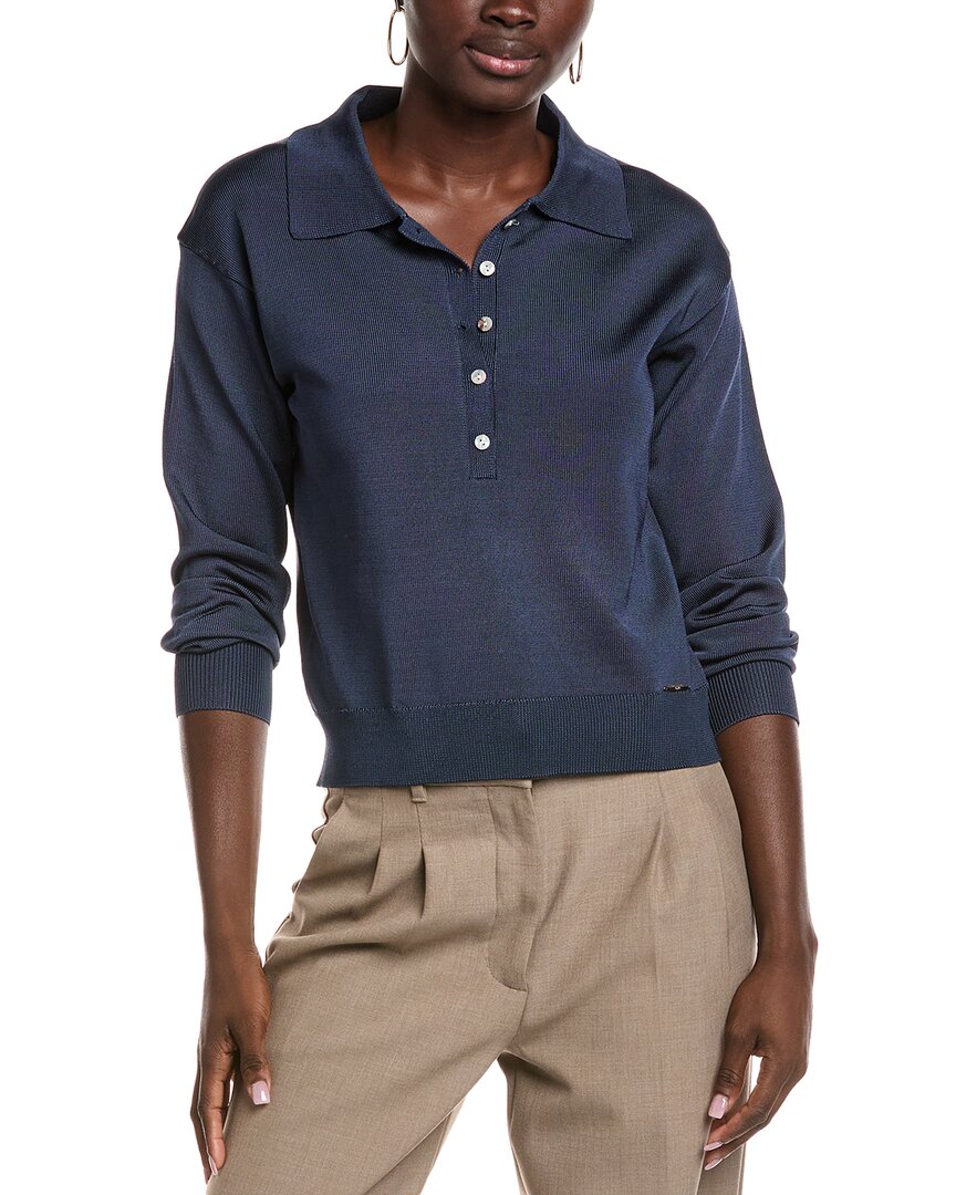 Elie Tahari Polo Shirt In Blue
