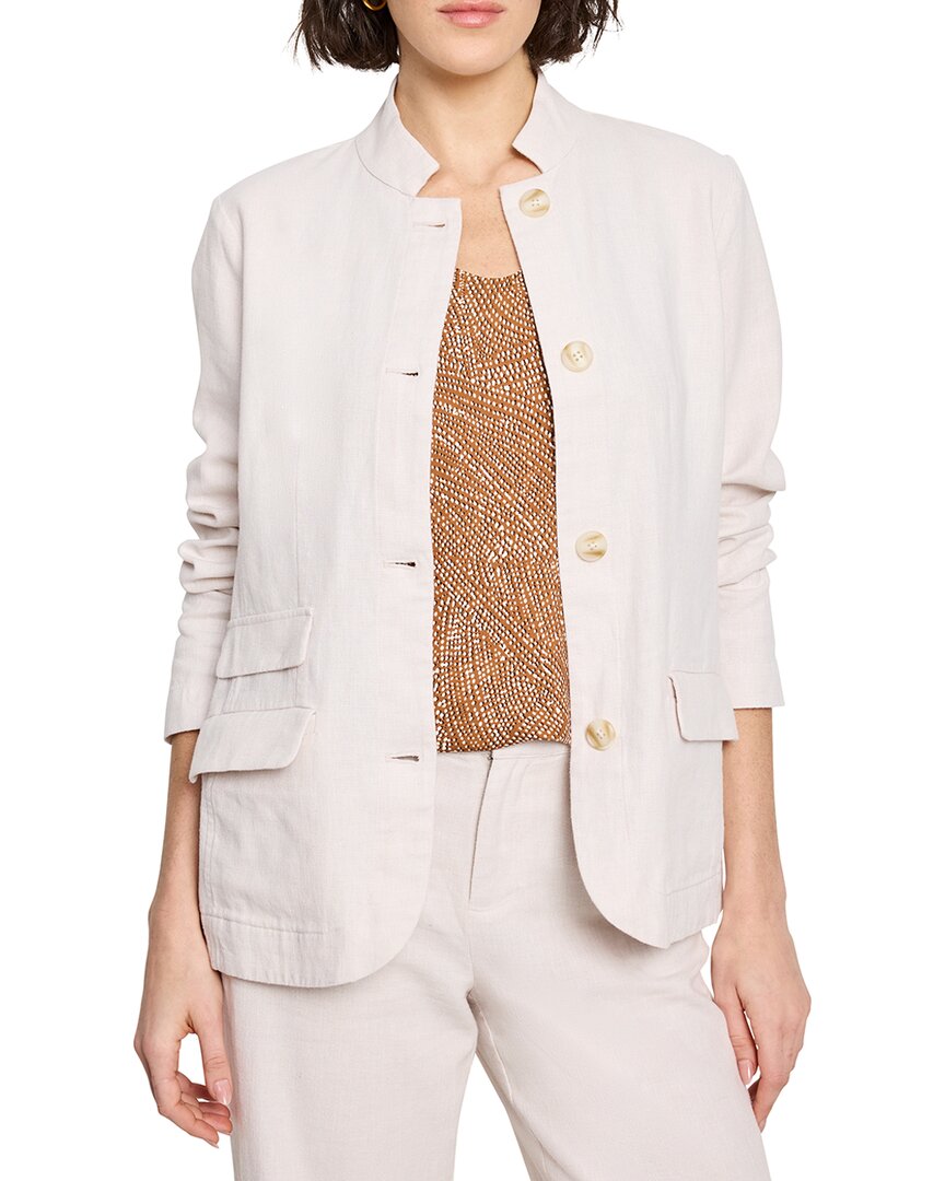 Nic + Zoe Nic+zoe Ava Cotton & Linen Blazer In White