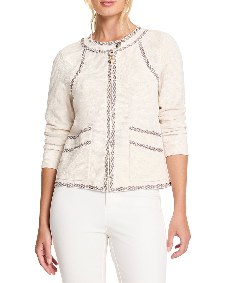 Nic + Zoe Nic+zoe Lined Up Knit Jacket In Neutral