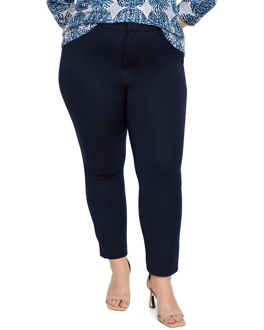 Nic + Zoe Nic+zoe Plus Bi-stretch Copley Straight Pant In Blue