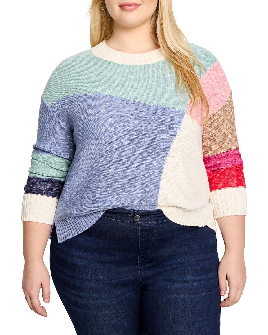 Nic + Zoe Color Crossing Sweater In Multi