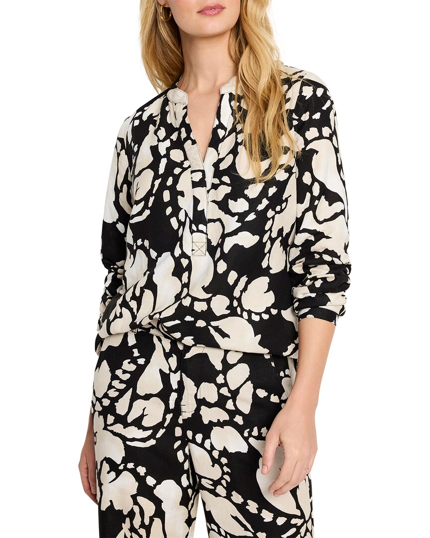 Nic + Zoe Nic+zoe Petite Evening Petal Woven Shirt In Black
