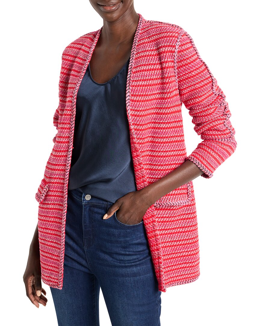 Nic + Zoe Nic+zoe Petite Heat Clash Cardigan In Pink