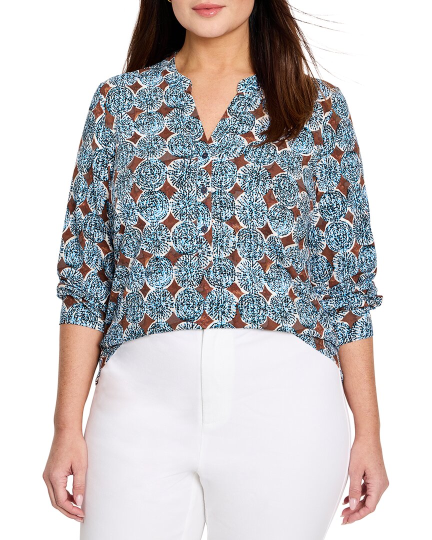 Nic + Zoe Nic+zoe Sand Dollar Top In Blue