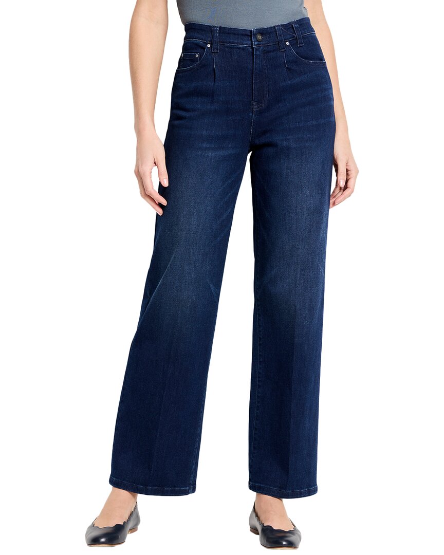 Nic + Zoe Nic+zoe Wide Leg High Rise Trouser Jeans In Twilight In Blue