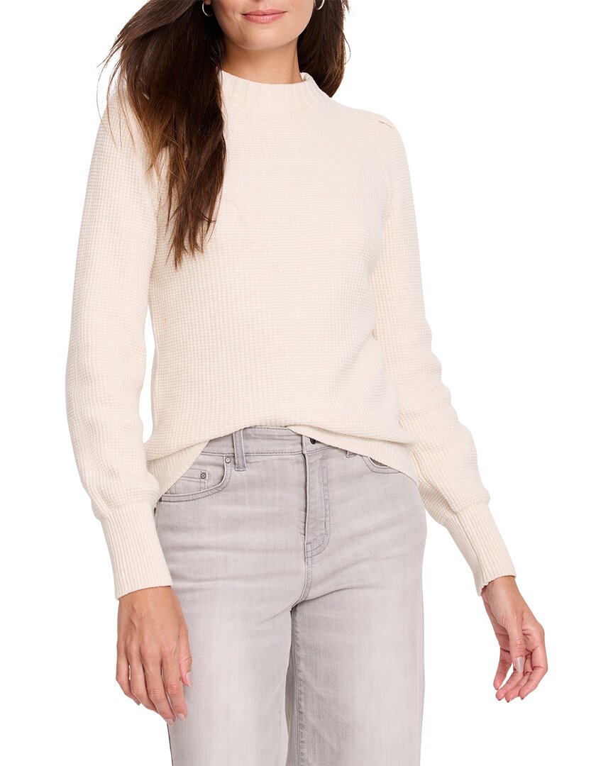 Nic + Zoe Nic+zoe Petite Waffle Stitch Sweater In Neutral