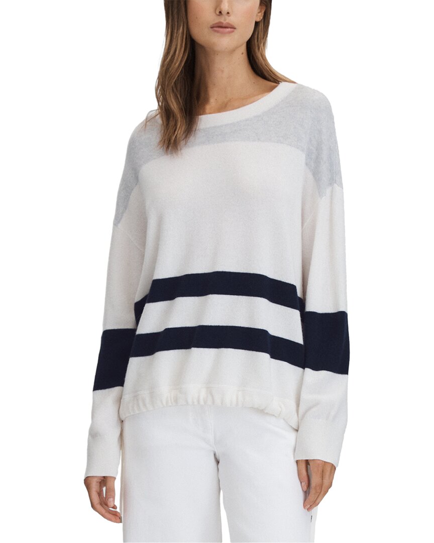 Reiss Allegra Crew-neck Stripe Wool And Cashmere-blend Jumper In Multi