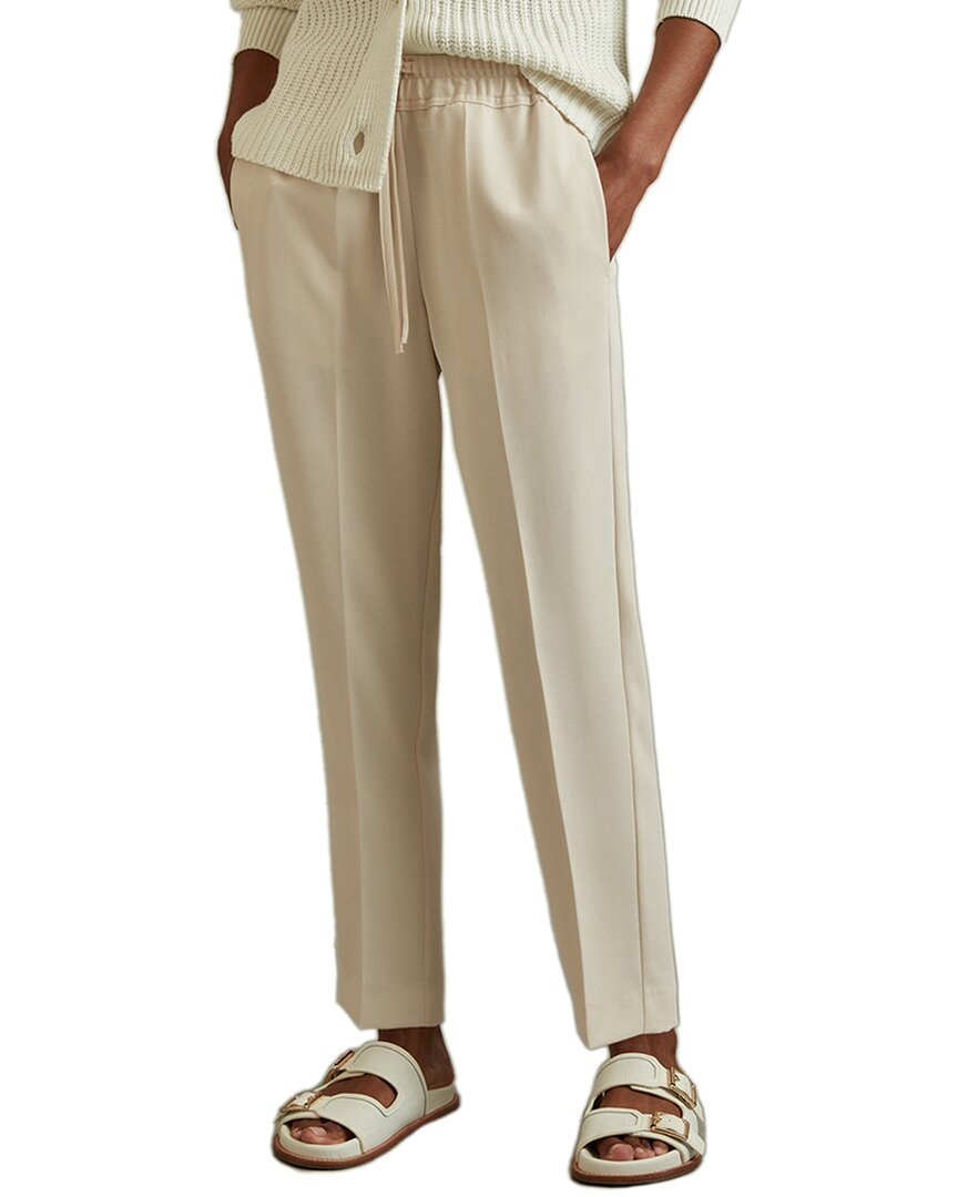 Reiss Hailey Pull-on Taper Trouser In Neutral