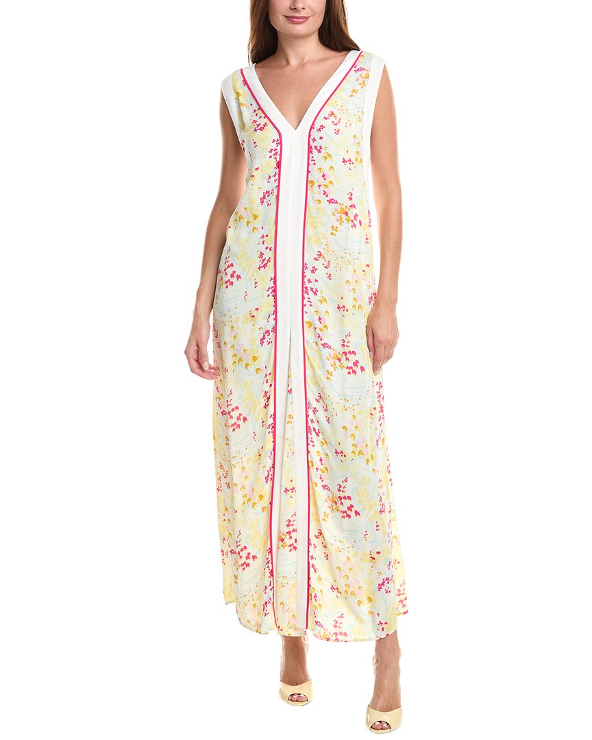 Reiss Eliza Buttercup Printed Block Maxi Dress In Neutral