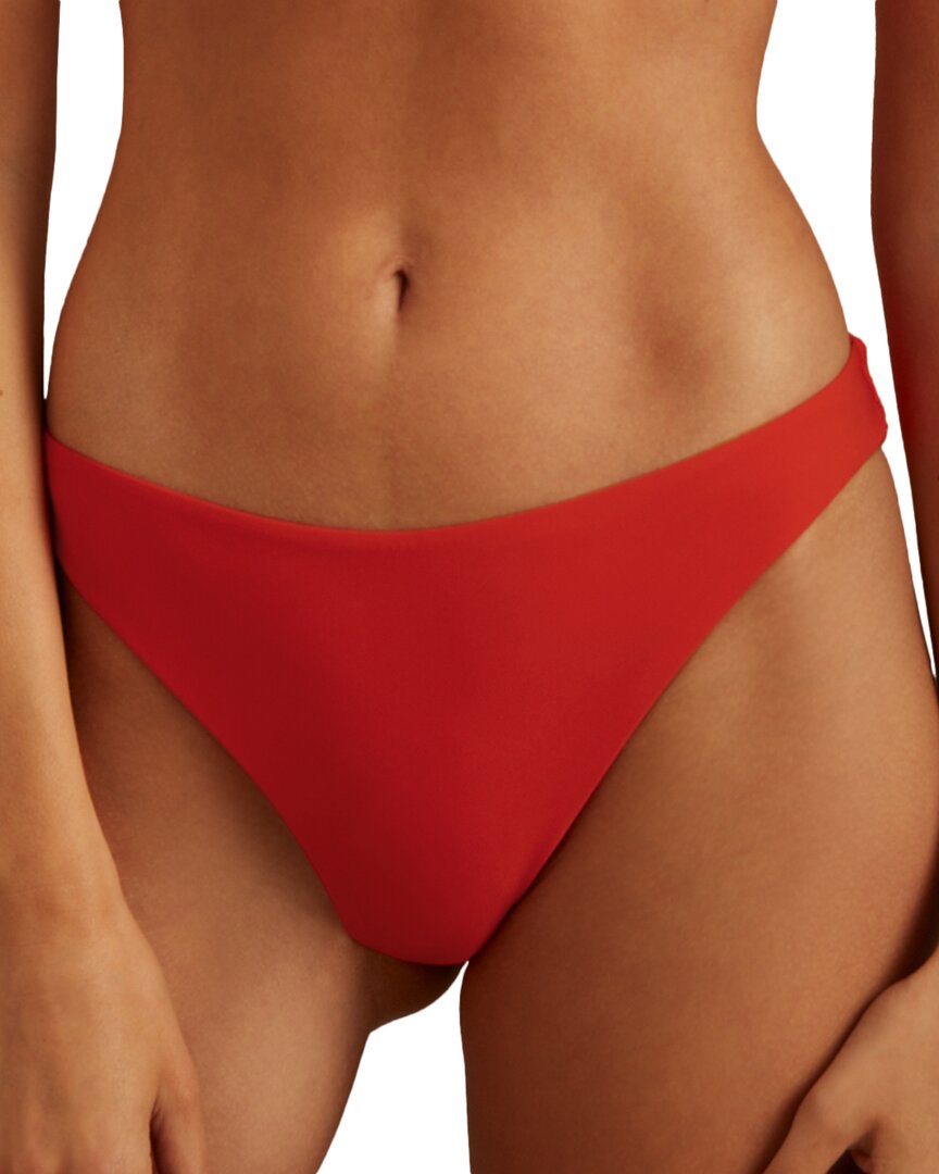 Reiss Aubrey Fixed Side Bikini Bottom In Red