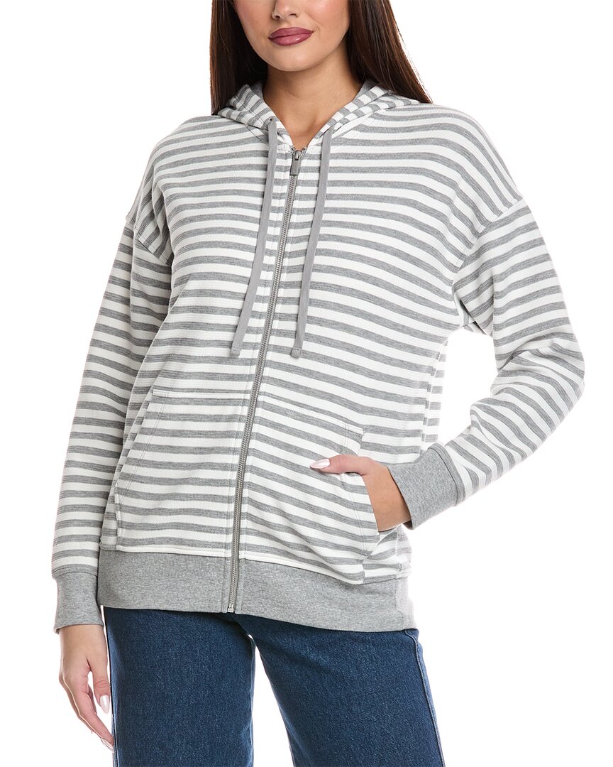 Splendid Zip Hoodie In White