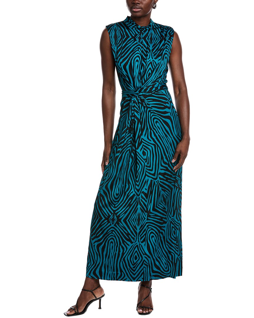 Diane Von Furstenberg Geri Gathered Maxi Dress In Blue