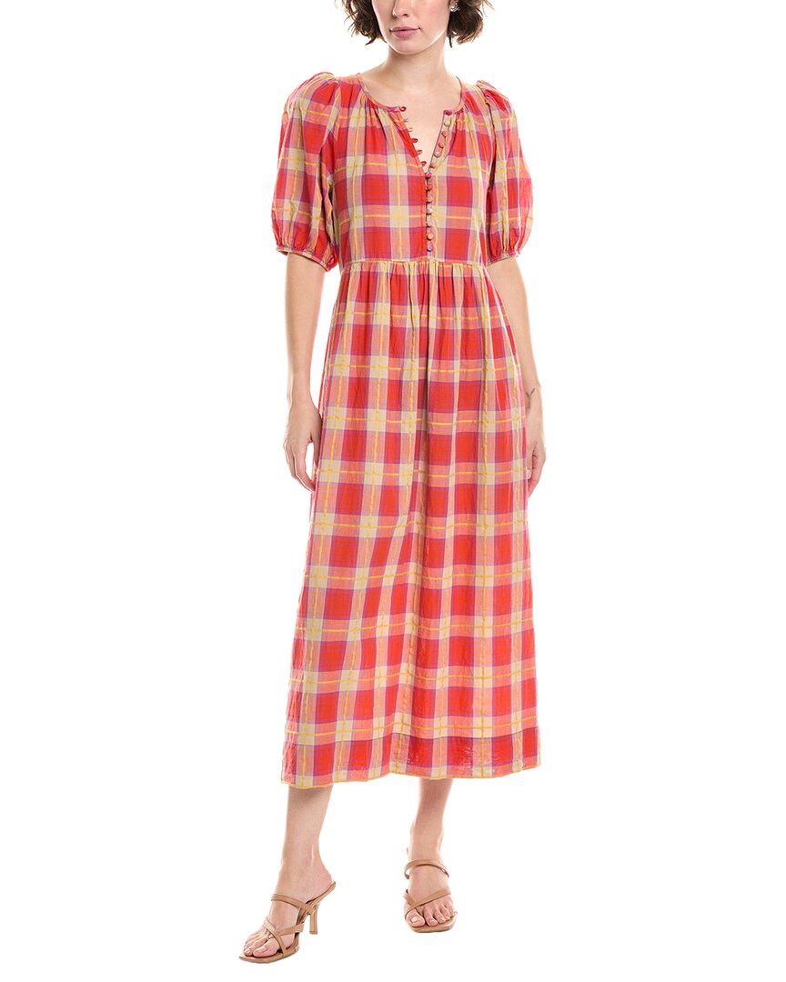 The Great Ravine Linen-blend Dress In Multi