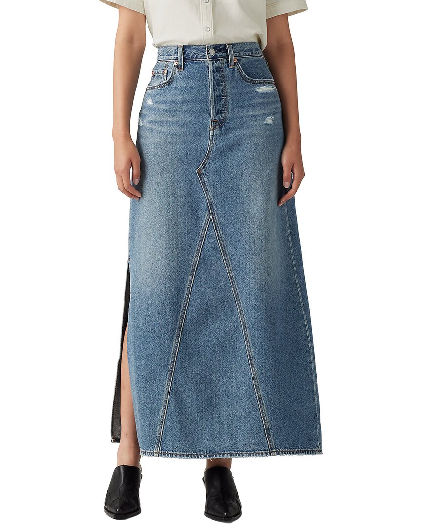 Levi's Iconic Long Skirt In Blue