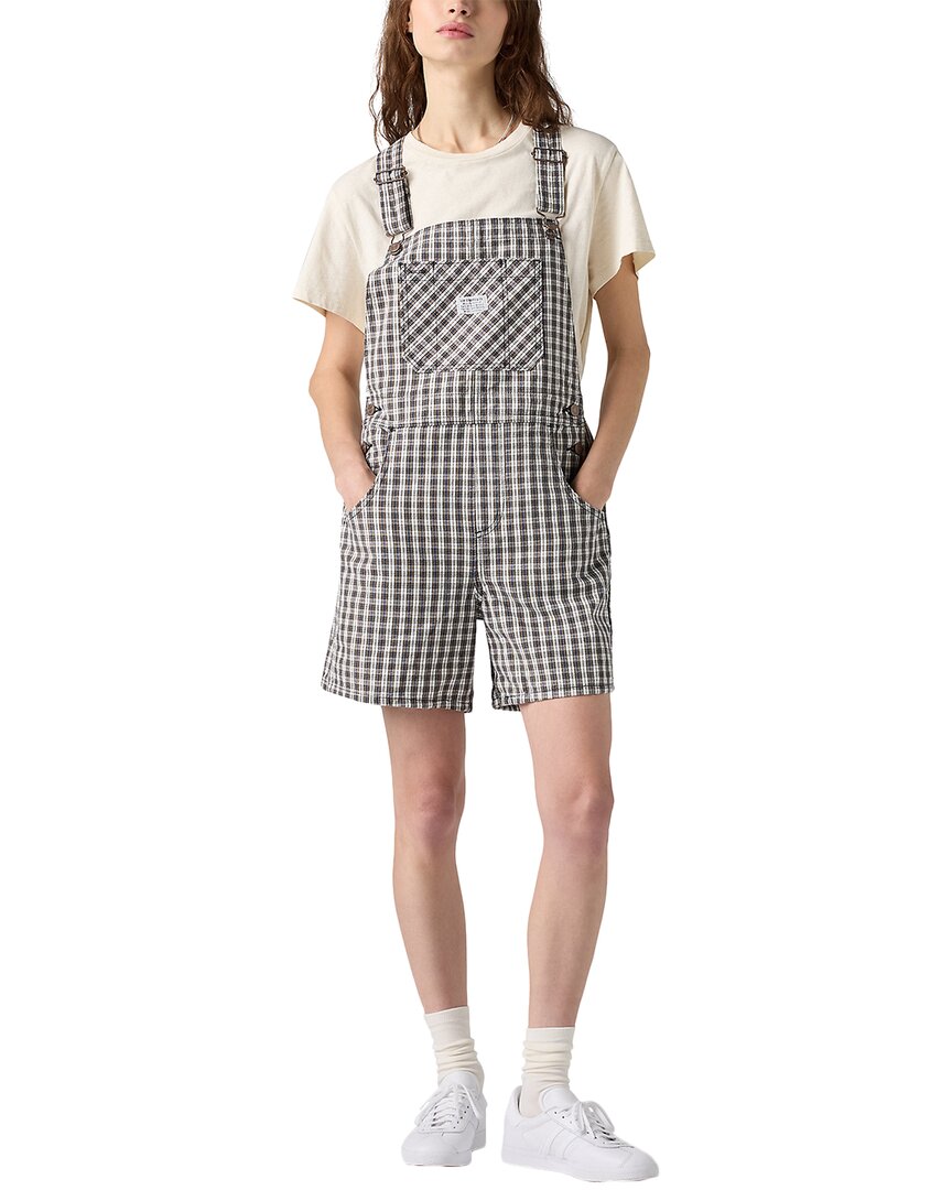 Levi's Utility Milo Plaid Short Shortall Jean In Black