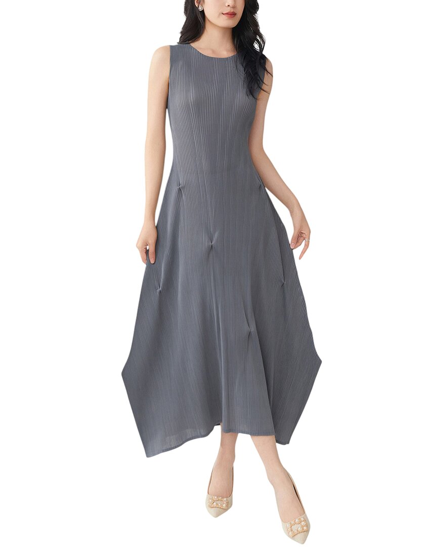 Linda Charm Midi Dress In Gray