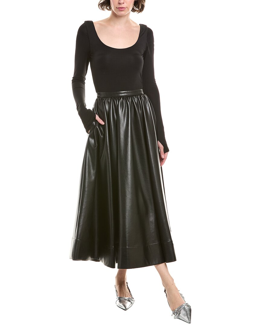 Alice And Olivia Alice + Olivia Chara Scoop Neck Midi Dress In Black