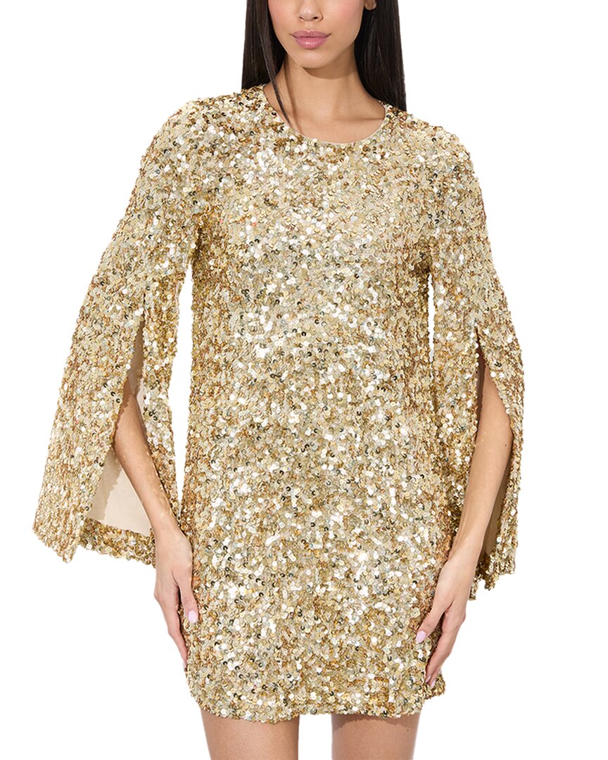 Alice And Olivia Alice + Olivia Eleonora Embellished Slit Sleeve Mini Dress