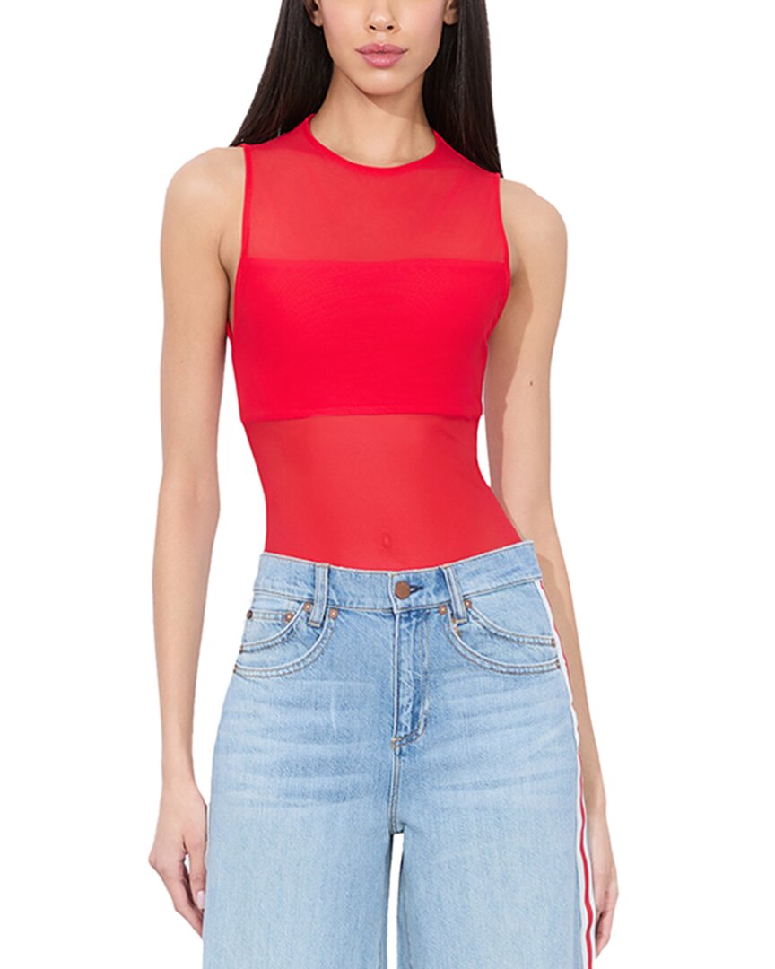 Alice And Olivia Alice + Olivia Bandeau Bodysuit In Red