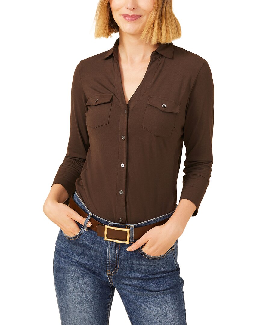 J.mclaughlin J. Mclaughlin Brynn Knit Top In Brown