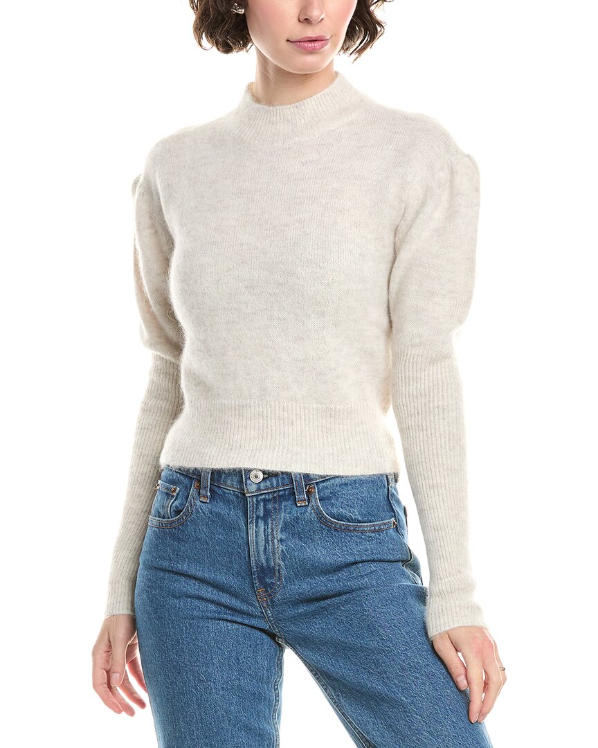 Madewell Lightweight Juliette Puff Sleeve Alpaca-blend Sweater In Neutral
