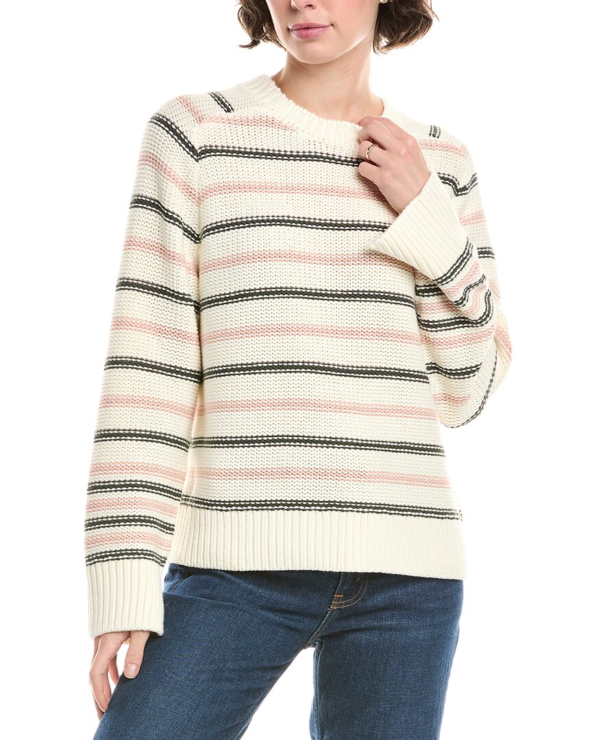 Madewell Cotton Crewneck Sweater In Neutral