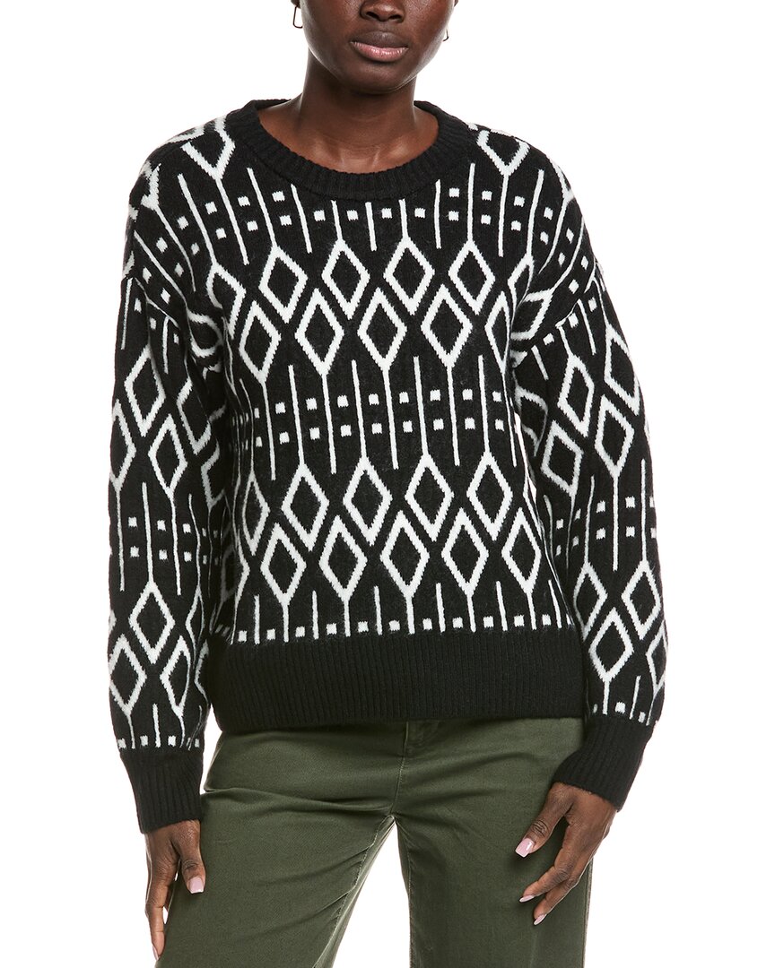 Vince Camuto Jacquard Sweater In Black