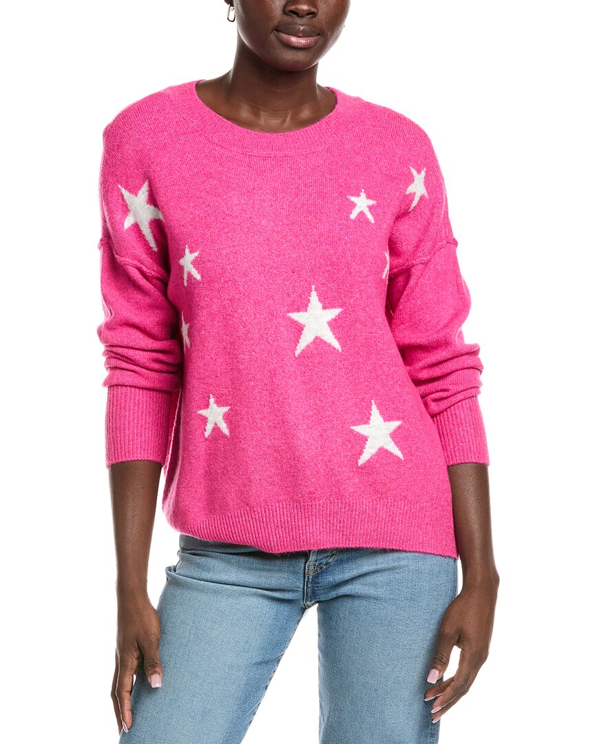 Vince Camuto Star Crewneck Sweater In Pink