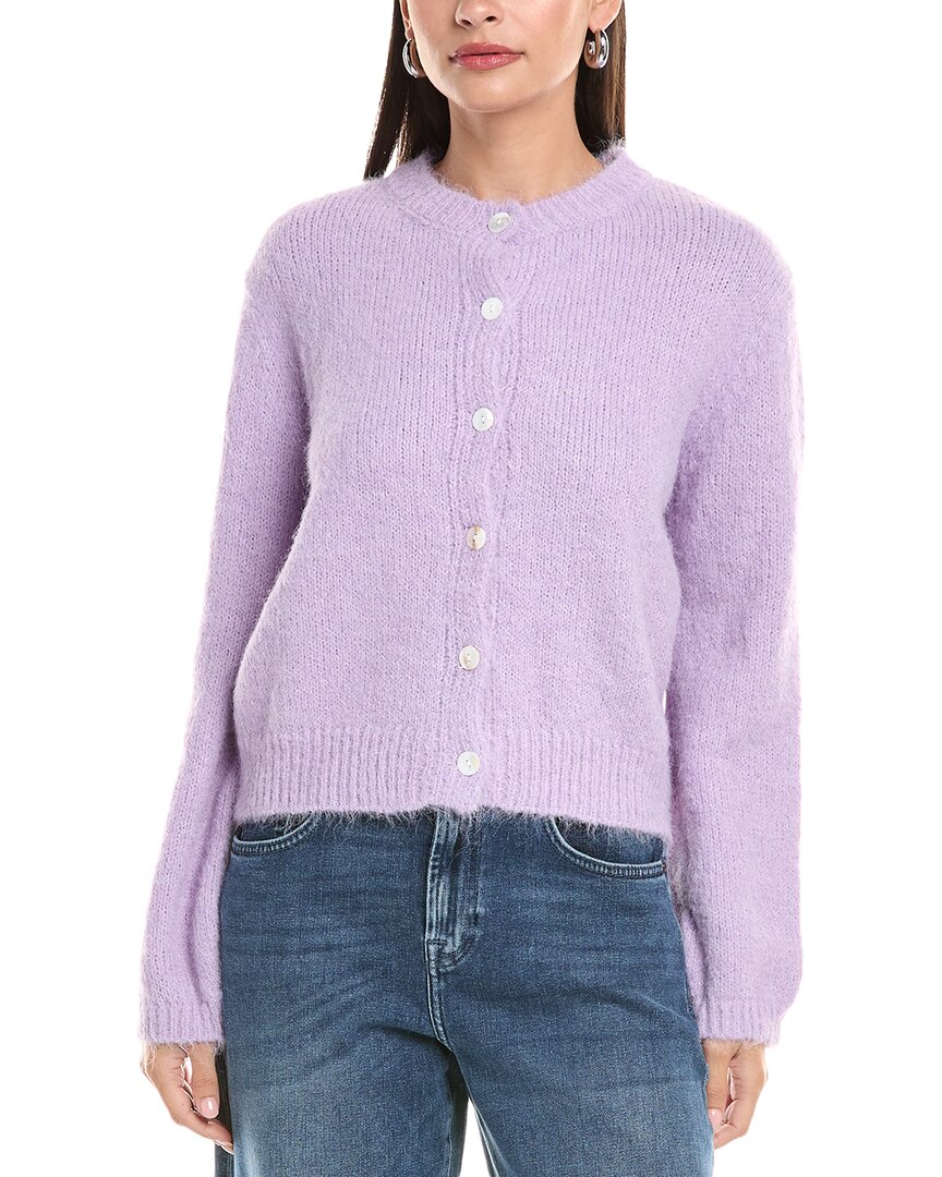 Anna Kay Cashmere-blend Cardigan In Purple
