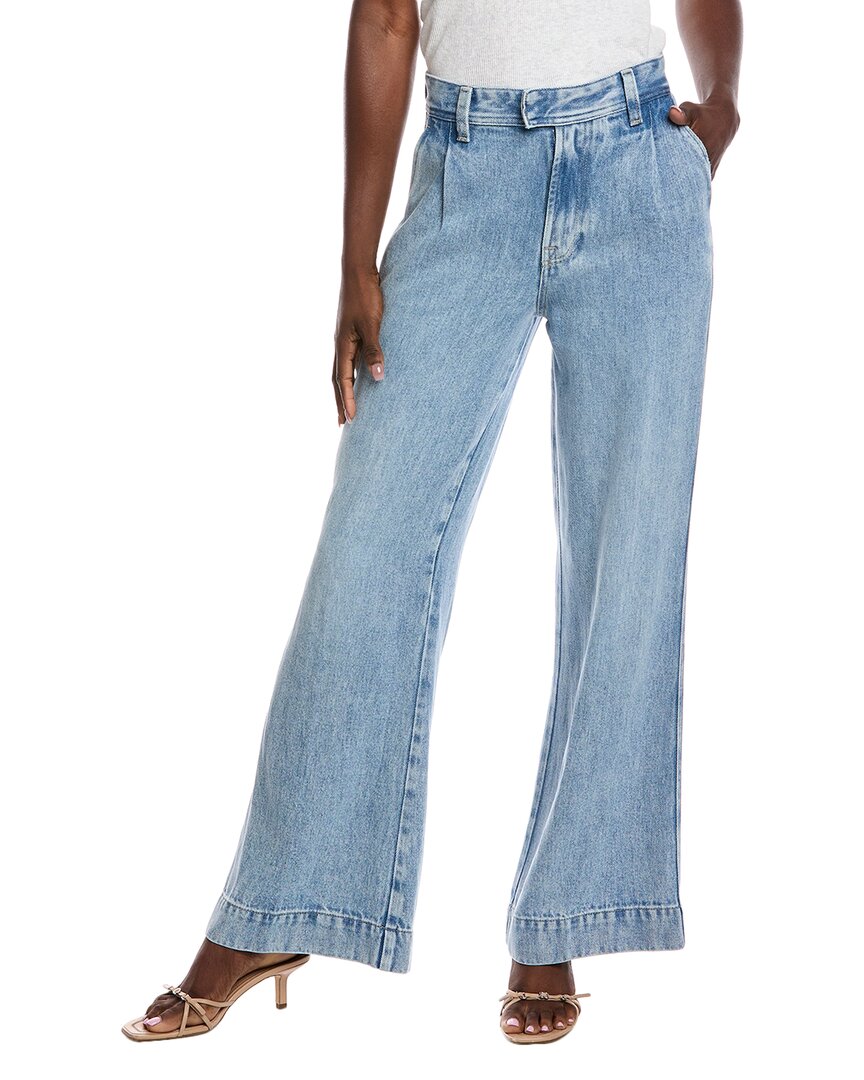7 For All Mankind Abyss Pleated Trouser Jean In Blue