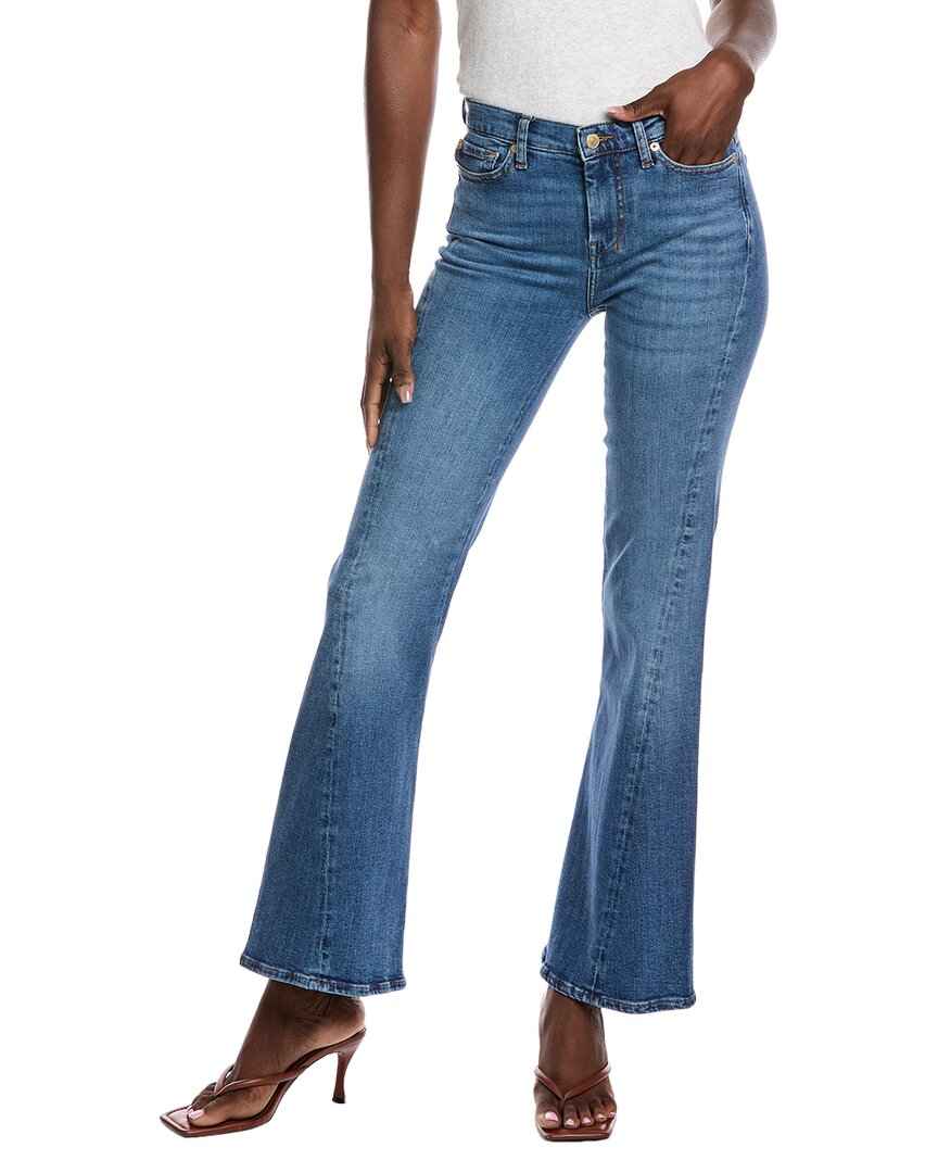 7 For All Mankind Dojo Tailorless Yuma Kick Flare Jean In Blue