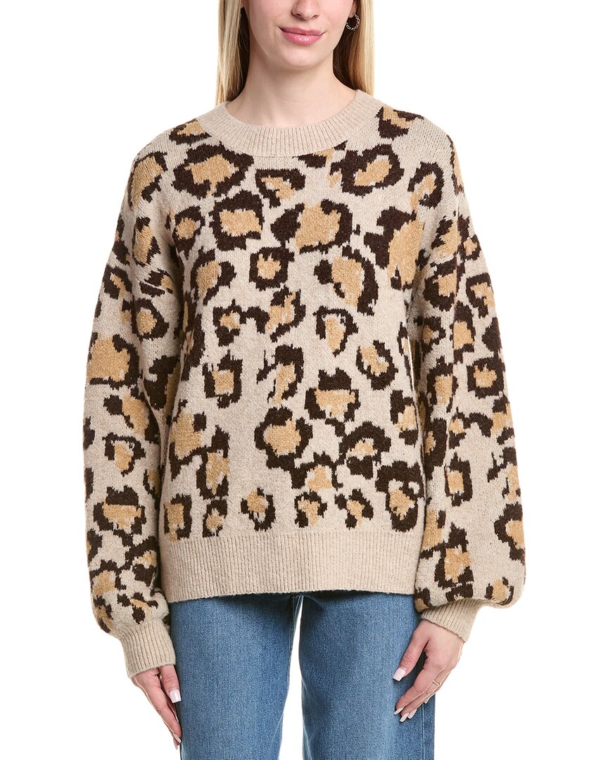 Lea & Viola Oversized Sweater In Brown