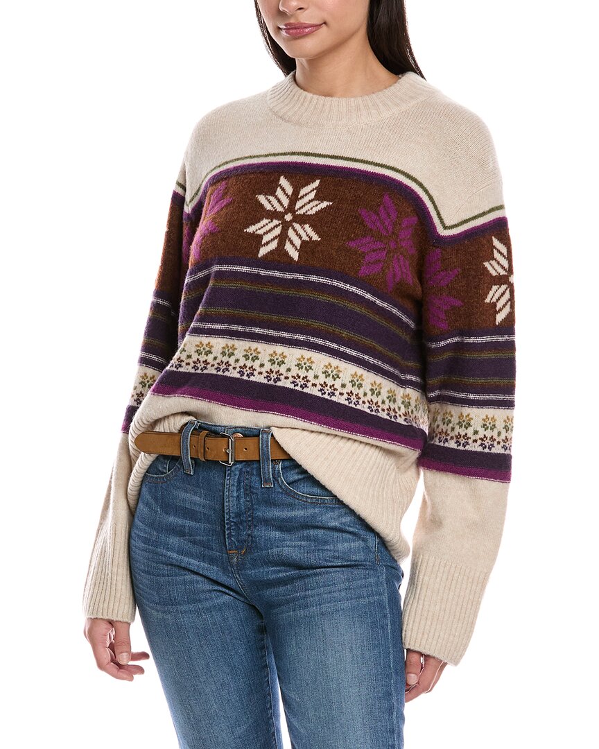 Faherty Snowdrift Wool-blend Sweater In White