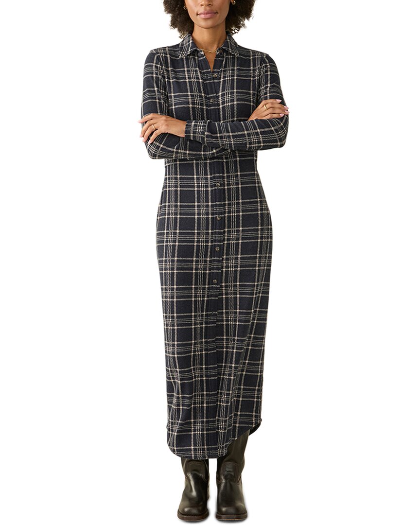 Faherty Legend Sweater Maxi Dress In Black